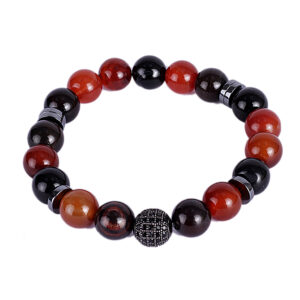 Black & Red Beaded Bracelet